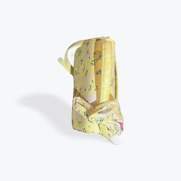 Betsey Johnson CO Staci Yellow Cream Floral crossbody & Satchel BAG w/scarf - Picture 4 of 8